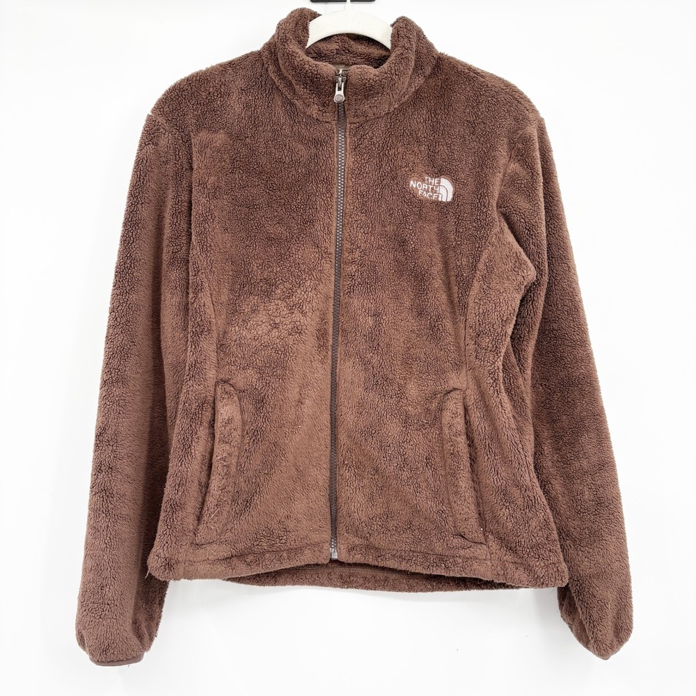 The North Face Womens Brown Fuzzy Osito Full Zip Fleece Gorpcore Jacket Size M